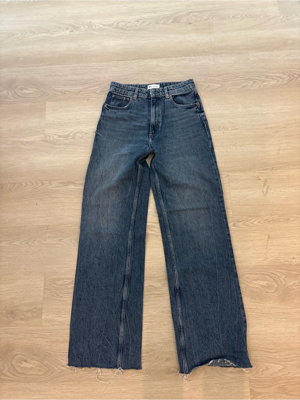 Zara Dark Wash Wide Leg Jeans - Size 6